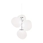 Tom Dixon Melt Chandelier small takkrona LED 103 cm Opal-silver