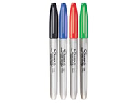 Sharpie Fine Tip Permanent Marker Assorted (Pack 4)