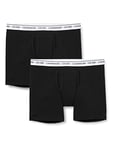 Calvin Klein Men's Boxer Brief 2 Pack, Black, XS