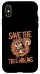 iPhone X/XS Save The Tree Ninjas, Funny Kids Squirrel Case