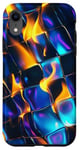 Coque pour iPhone XR Art abstrait psychédélique bleu électrique futuriste