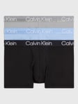 Calvin Klein Cotton Stretch Trunks, Pack of 3, Griffin Grey/Blue/Black