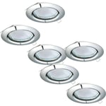 2 PACK 3 PACK Flush / Recessed Ceiling Downlight Chrome Steel 3x 3W GU10