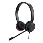 Jabra Evolve 20 SE MS Wired Stereo Headset Over the Head USB With Microphone Black