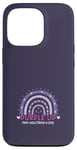 Coque pour iPhone 13 Pro Purple Up pour enfants militaires, arc-en-ciel violet