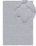 Tapis en fausse fourrure de lapin gris 160 x 230 cm GHARO