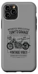 Coque pour iPhone 11 Pro Tony's Garage Design moto pour le nom Tony