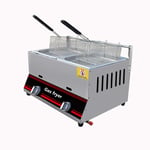 12L Deep Fryer Commercial Gas Manual Temperature Adjustment Stainless Steel Infrared Energy-Saving with Removable Basket Chip Fryer