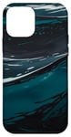 Coque pour iPhone 12 mini Bleu Abstrait Océan Vague et Art Sous-Marine