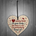 Rude Valentines Gift For Boyfriend Husband Wood Heart Funny Naughty Gift For Him