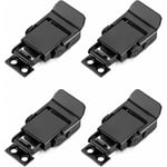 4PCS Loquet à Bascule en Acier Inoxydable, Fermeture à Levier Fermoir à Ressort pour Caisse Boîtes Coffret, Noir