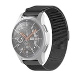 Beilaishi For Honor Magic Watch 2 / Galaxy Active2 Milan Stainless Steel Mesh Strap 22MM(Black) replacement watchbands (Color : Black)