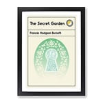 Book Cover The Secret Garden Frances Hodgson Burnett Modern Framed Wall Art Print, Ready to Hang Picture for Living Room Bedroom Home Office Décor, Black A3 (34 x 46 cm)