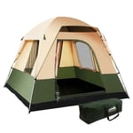 DS NA Weisshorn Family Camping Tent 4 Person Hiking Beach Tents Green - Tents - PR10458