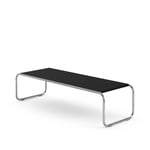 Knoll - Laccio low table, Rectangular, skiva i Svart laminat - Soffbord - Marcel Breuer - Svart - Metall/Trä