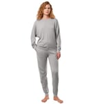 Triumph Women's Comfort Cozy Trouser Pajama Bottom, Light Grey Mix, 10