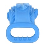 SILVANO Brosse de Douche Dorsale - Bande exfoliante en Caoutchouc - avec des poignées aux extrémités - Surface en Relief - Longueur 75 cm - Idéale pour Le Nettoyage en Profondeur - Bleu