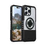 Rokform - iPhone 14 Pro Max Case, Crystal Series, Dual Magnet + MagSafe Compatible, Clear Apple Case, iPhone Cover with RokLock Twist Lock, Slim Magnetic Drop Tested Armor (Clear)