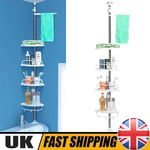 4 Tier Telescopic Corner Shower/Bathroom Tidy Basket Caddy/Shelf Storage Shelves