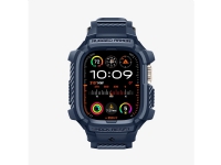 Spigen Rugged Armor Pro, Ask, Smartwatch, Marinblå, Apple, Watch Ultra (49mm) Watch Ultra 2 (49mm), Termoplastisk polyuretan (TPU)