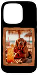 Coque pour iPhone 14 Pro Vibes de plage pour chien avec cocktail et détente