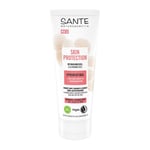 SANTE Naturkosmetik Skin Protection Gel nettoyant avec probiotiques, huile Bio-Inca Inchi & huile de pépins de raisin, nettoyage purifiant, soin du visage végétalien pour les pores affinés et une peau