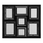 Premier Housewares Multi-Photo Frame for 3 Rectangular Photos of 4 x 6-Inch/2 Rectangular Photos of 5 x 7-Inch/2 Square Photos of 4 x 4-Inch Size, Black