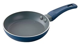 Tasty Mini poêle anti-adhésive Ocean Blue 12 cm – Parfait pour les œufs au plat et les crêpes – Aluminium pressé, poignée Soft Touch, gris/bleu