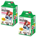 Fuji - 2x Instax Mini Film 20 Shots 10x2 Bundle