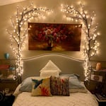 GOESWELL Enchanted Flexible LED Willow Vines for Christmas Room Decor, 7.5FT for