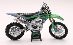 New-Ray 58174 Echelle 1:12 Kawasaki Bud Racing Vert