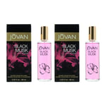 Jovan Womens Black Musk For Women Cologne Concentrate Spray 100ml For Her x 2 - One Size