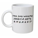 Personalised Friends TV Show Mug The One Where Engagement Funny Gift Tea Coffee