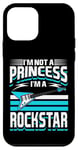 Coque pour iPhone 12 mini Je ne suis pas une princesse, je suis une rockstar, guitariste Rock n Roll