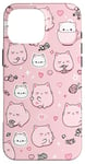 iPhone 16 Pro Max Adorable Cat Patterns Pink Design Cute kittens Patterns Case