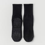 Yogastrumpor Anti-halk Sportsockor Pilatesstrumpor Black