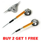 EYE-T SL-228 IN-EAR HEADPHONES AND MIC ON CORD YELLOW & SILVER *BUY 2 GET 1 FREE
