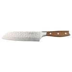 Rockingham Forge RF-7095 Ashwood Series 17.5cm Santoku Knife with Ice Hardened Vanadium Steel Blades, Heat-Treated Natural Handles