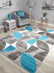 Teal Blue Floor Rugs Small Extra Large Grey Thick Super Carved Quality UK Cheap