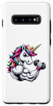 Coque pour Galaxy S10+ Licorne Biceps Curls Fitness Gym Garçons Filles Hommes Femmes Enfants