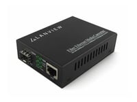 Lanview - Fibermedieomformer - 1Gbe - Over Cat 5/5E/6/6A/7 - 10Gbase-T, 1000Base-Sx, 1000Base-Lx, 1000Base-Lh, 1000Base-Zx - Sfp (Mini-Gbic) / Rj-45 - Opp Til 80 Km