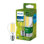 Philips LED pære E27 5,2W 4000K, klar glas