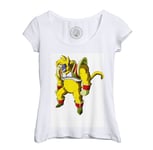 T-Shirt Femme Col Echancré Dragon Ball Gt Singe Jaune Baby Vegeta Manga Anime