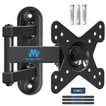 Mounting Dream TV Wall Bracket Mount for Most 10-26 inch TVs and Monitors with VESA 50x50mm, 75x75mm and 100x100mm up to 15 KG, Monitor Wall Mount Bracket Swivels, Tilts, 360° Rotates MD2463-02