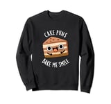 Cake Puns Bake Me Smile Funny Baking Pun Sweatshirt