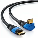 Câble HDMI 2.0 Arc 0,5M 50CM 4K 8K Très Haute Définition Angle Blanc / Ethernet