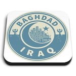 Square MDF Magnets - Iraq Baghdad Blue Travel  #7444