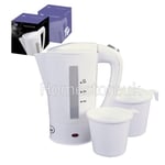 0.4L MINI COMPACT ELECTRIC PORTABLE TRAVEL KETTLE WATER JUG 2 CUP MUG WHITE 5440