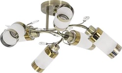 Mdeco Glamour Taklampa Elm8267/6 21Qg För Matsal Mässing