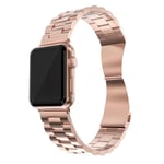 Apple Watch 45mm Series 8 Stilrent länkarmband i metall, roséguld